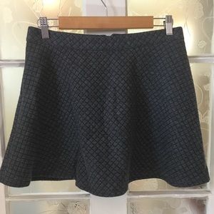 Grey Wool-like Circle Skirt